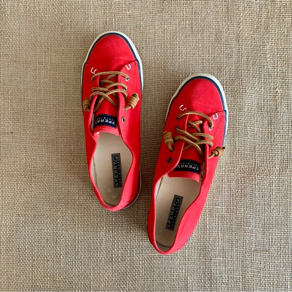 SPERRY TOP-SIDER Crest Canvas Slide On Sneakers Red Size 8 - Picture 14 of 14